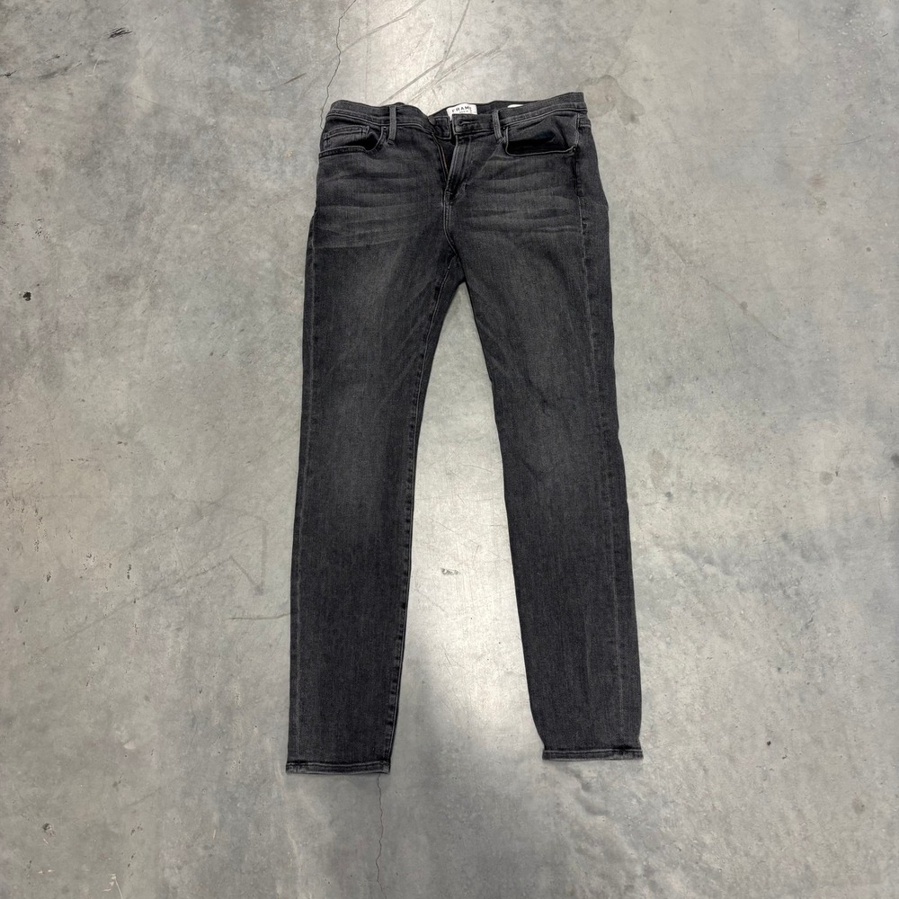 FRAME L'Homme Skinny Jeans Men's 34 Gray Stretch Denim